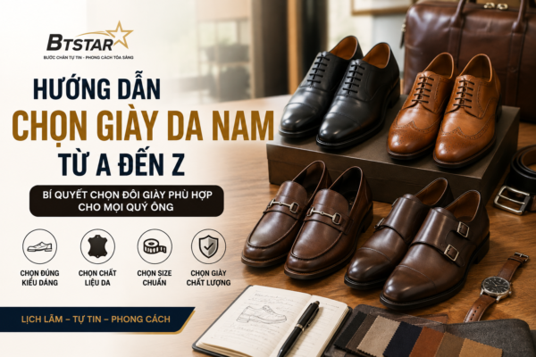 Hướng dẫn chọn giày da nam từ A đến Z: Bí quyết chọn đôi giày phù hợp cho mọi quý ông