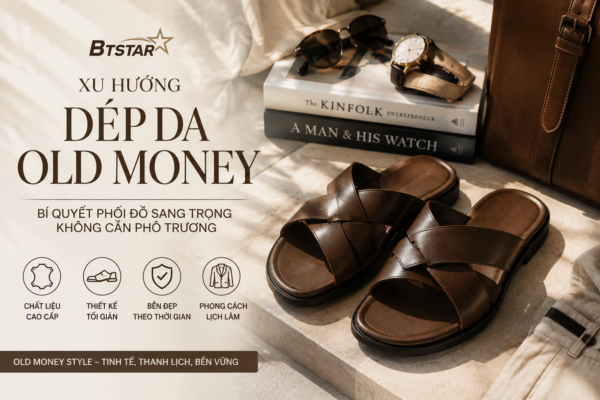 Xu hướng dép da Old Money: Bí quyết phối đồ sang trọng không cần phô trương